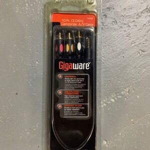 2x NEW Gigaware 10‑Foot Camcorder AV Cable 16-894